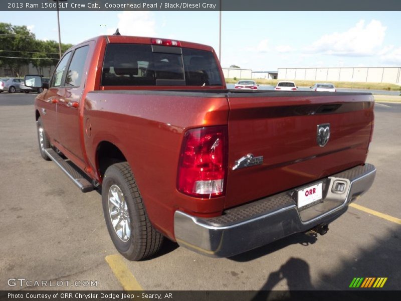 Copperhead Pearl / Black/Diesel Gray 2013 Ram 1500 SLT Crew Cab