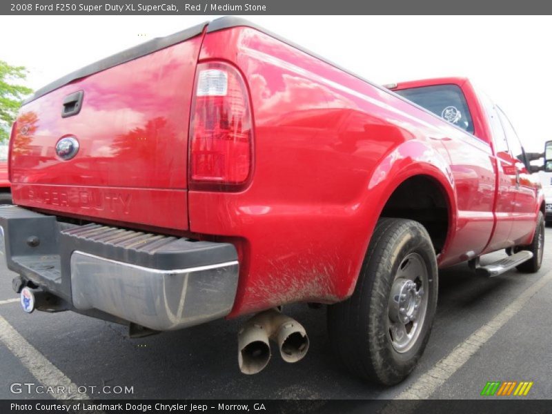 Red / Medium Stone 2008 Ford F250 Super Duty XL SuperCab