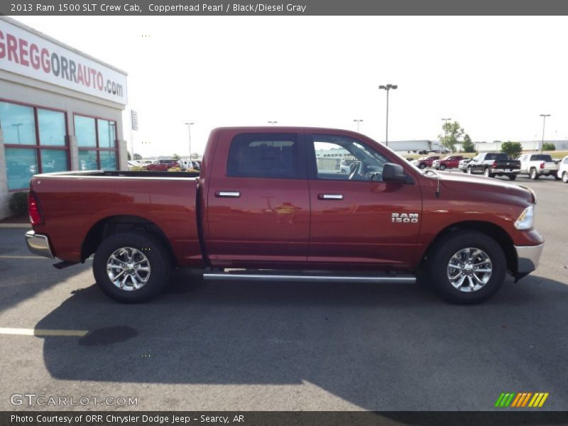 Copperhead Pearl / Black/Diesel Gray 2013 Ram 1500 SLT Crew Cab
