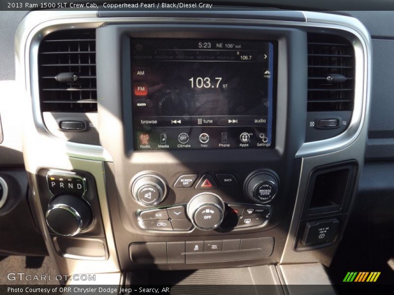 Copperhead Pearl / Black/Diesel Gray 2013 Ram 1500 SLT Crew Cab