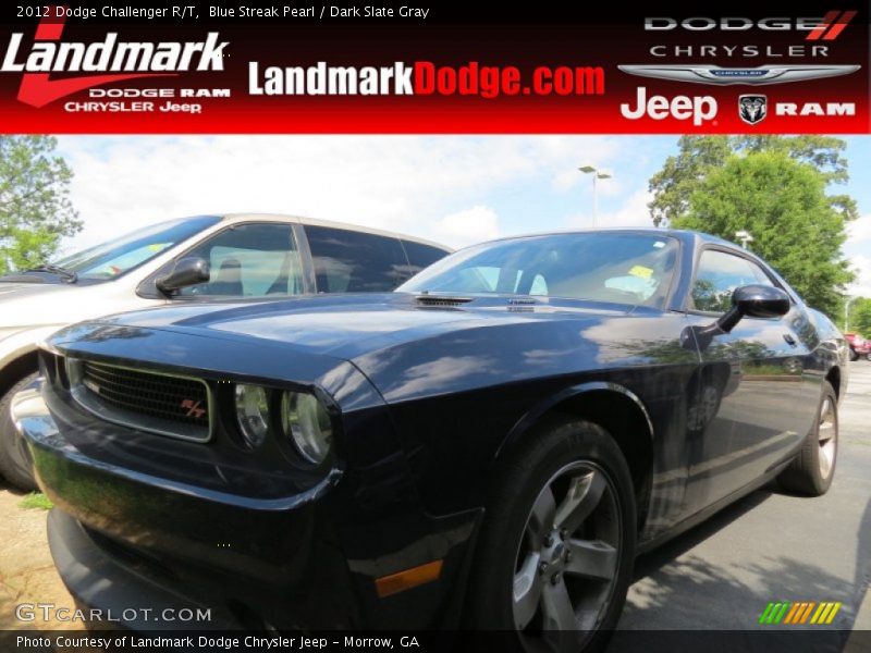 Blue Streak Pearl / Dark Slate Gray 2012 Dodge Challenger R/T