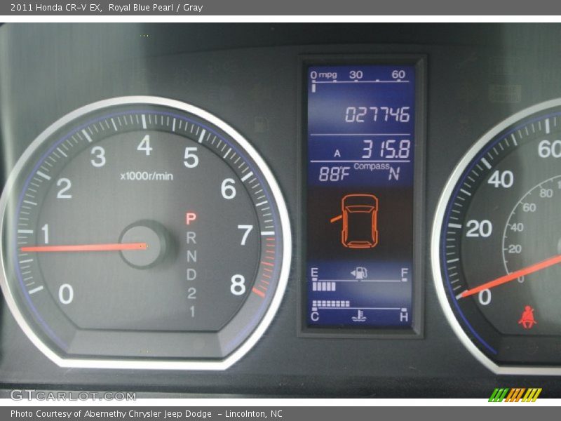Royal Blue Pearl / Gray 2011 Honda CR-V EX