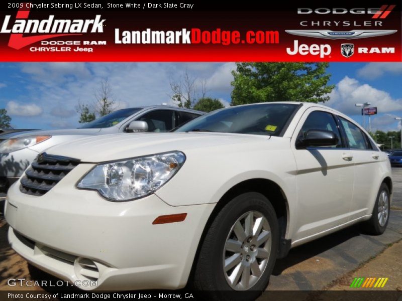 Stone White / Dark Slate Gray 2009 Chrysler Sebring LX Sedan