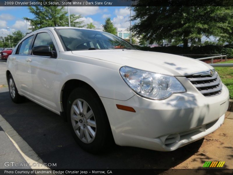 Stone White / Dark Slate Gray 2009 Chrysler Sebring LX Sedan