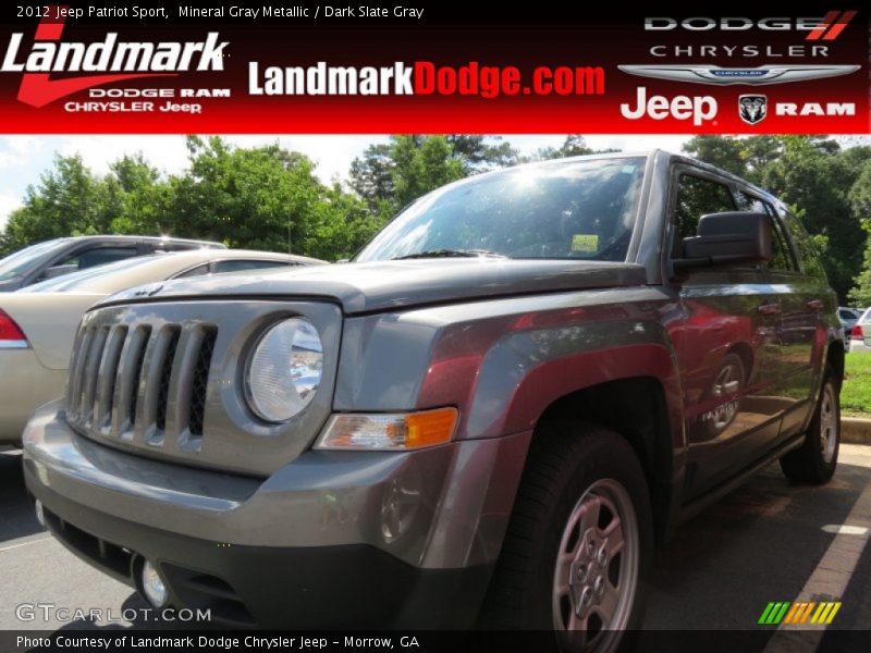 Mineral Gray Metallic / Dark Slate Gray 2012 Jeep Patriot Sport