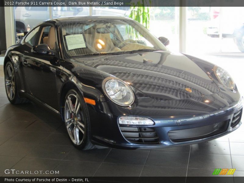 Dark Blue Metallic / Sand Beige 2012 Porsche 911 Carrera Coupe