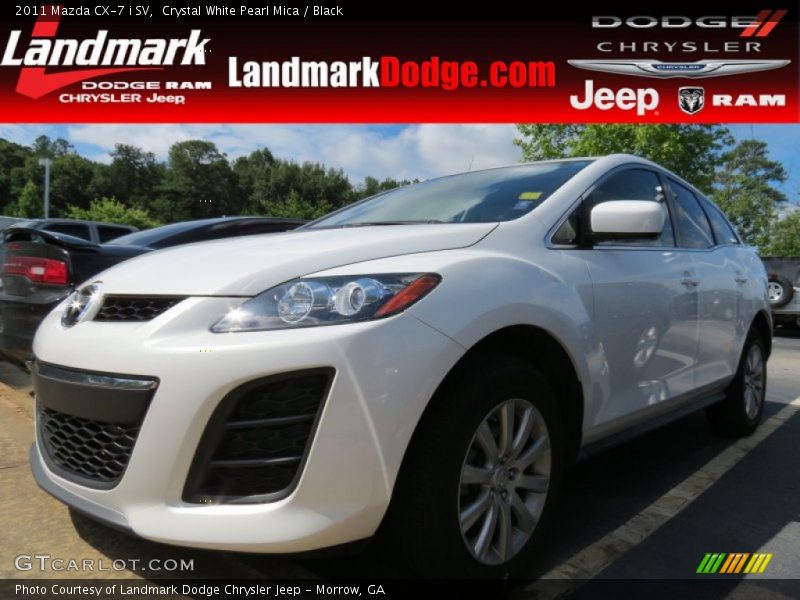 Crystal White Pearl Mica / Black 2011 Mazda CX-7 i SV