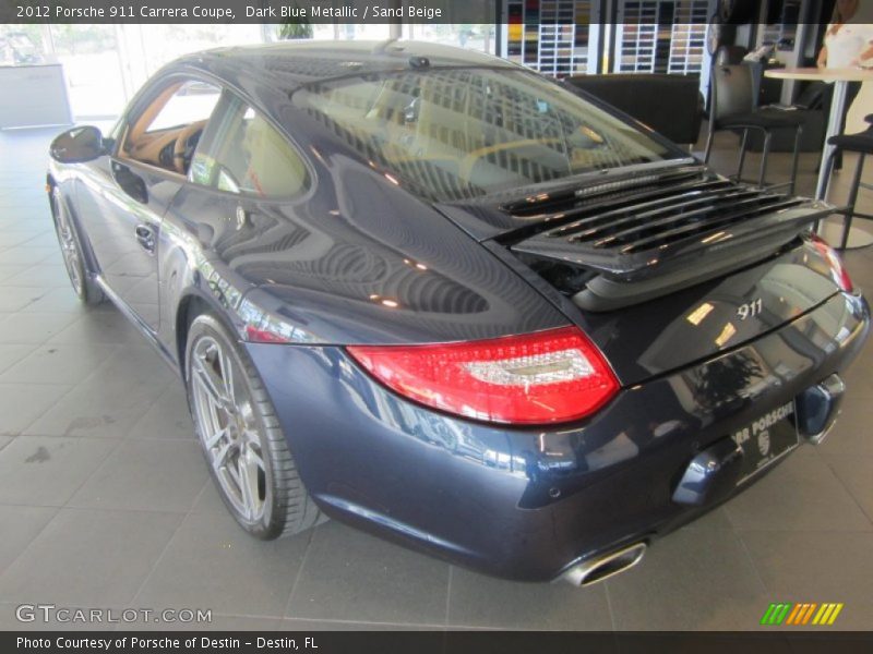 Dark Blue Metallic / Sand Beige 2012 Porsche 911 Carrera Coupe