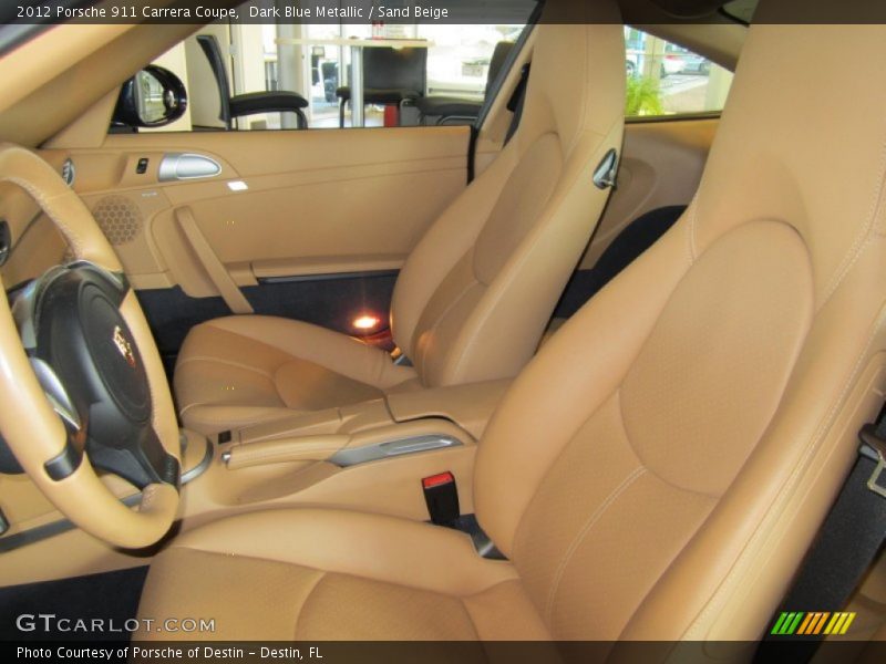 Dark Blue Metallic / Sand Beige 2012 Porsche 911 Carrera Coupe