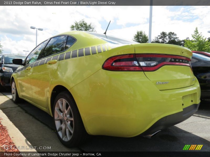 Citrus Peel Pearl Coat / Black/Light Diesel Gray 2013 Dodge Dart Rallye