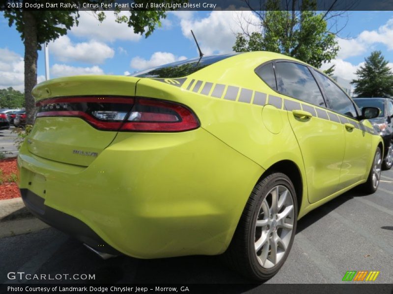 Citrus Peel Pearl Coat / Black/Light Diesel Gray 2013 Dodge Dart Rallye