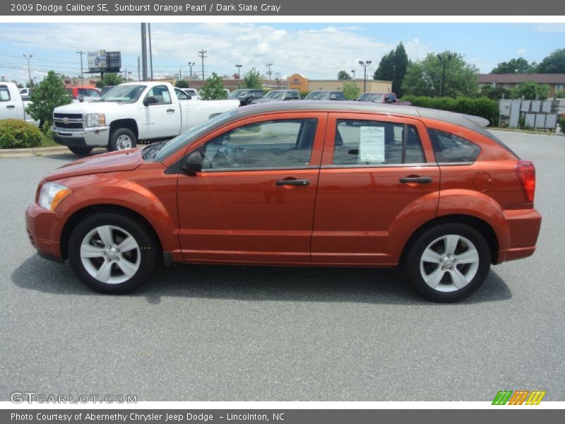 Sunburst Orange Pearl / Dark Slate Gray 2009 Dodge Caliber SE