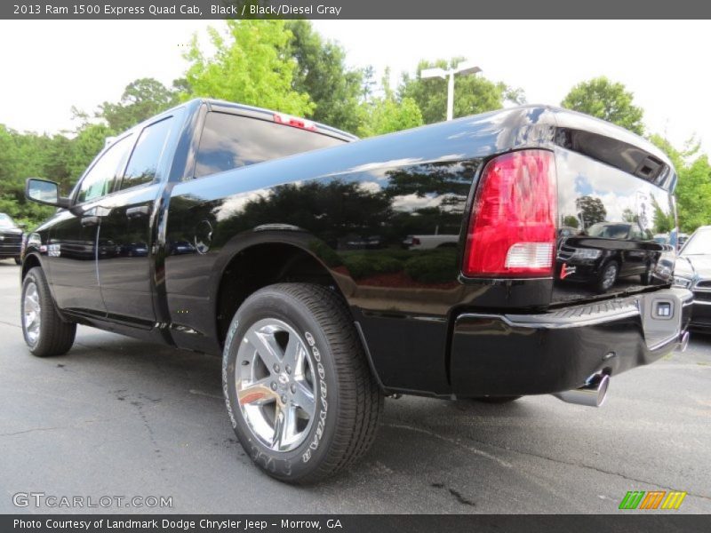 Black / Black/Diesel Gray 2013 Ram 1500 Express Quad Cab