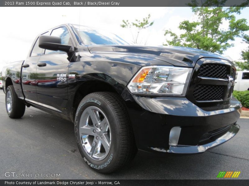 Black / Black/Diesel Gray 2013 Ram 1500 Express Quad Cab