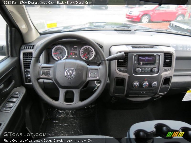 Black / Black/Diesel Gray 2013 Ram 1500 Express Quad Cab