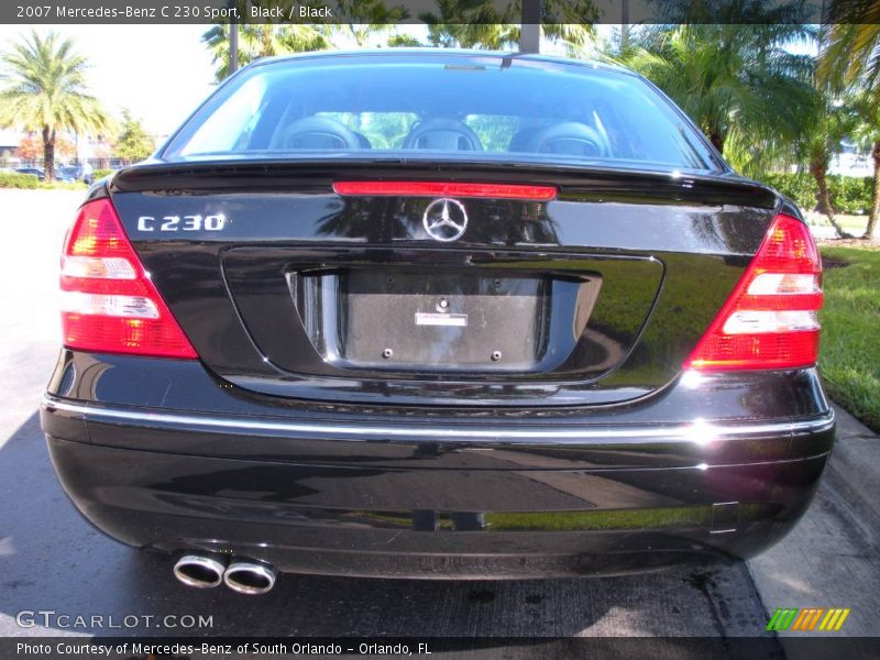 Black / Black 2007 Mercedes-Benz C 230 Sport