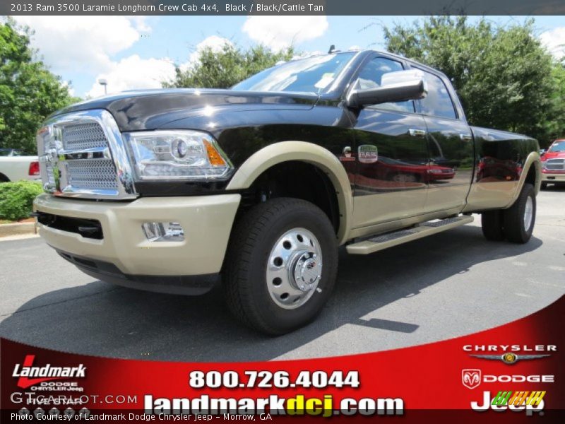 Black / Black/Cattle Tan 2013 Ram 3500 Laramie Longhorn Crew Cab 4x4