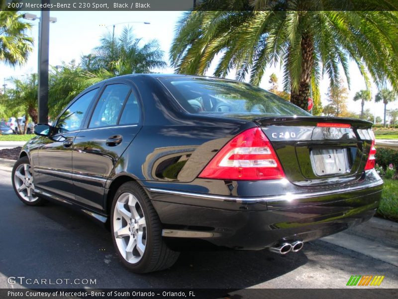 Black / Black 2007 Mercedes-Benz C 230 Sport