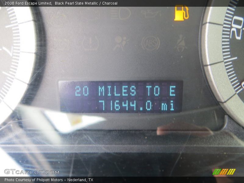 Black Pearl Slate Metallic / Charcoal 2008 Ford Escape Limited