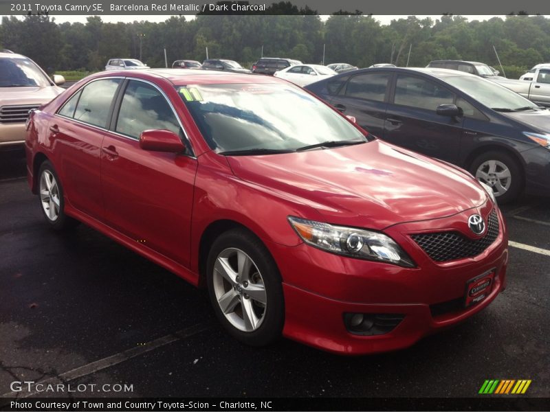 Barcelona Red Metallic / Dark Charcoal 2011 Toyota Camry SE