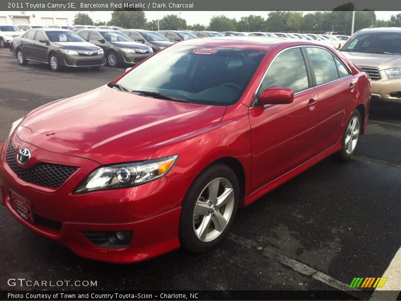 Barcelona Red Metallic / Dark Charcoal 2011 Toyota Camry SE