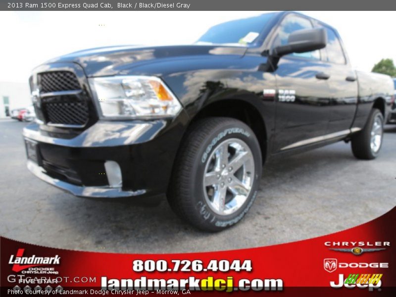 Black / Black/Diesel Gray 2013 Ram 1500 Express Quad Cab