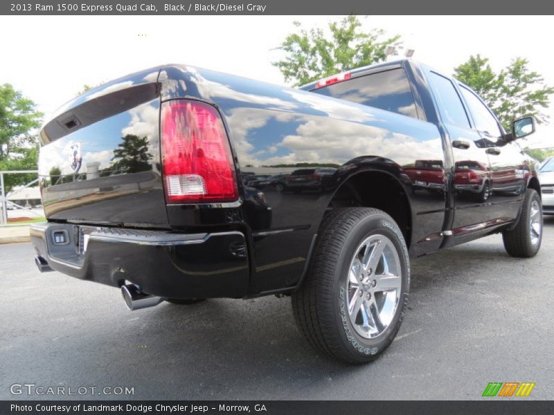 Black / Black/Diesel Gray 2013 Ram 1500 Express Quad Cab