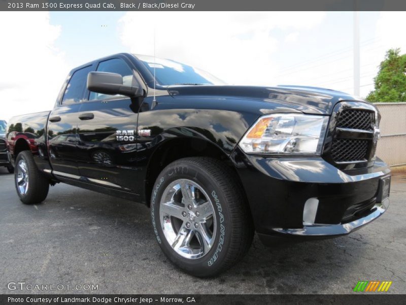 Black / Black/Diesel Gray 2013 Ram 1500 Express Quad Cab