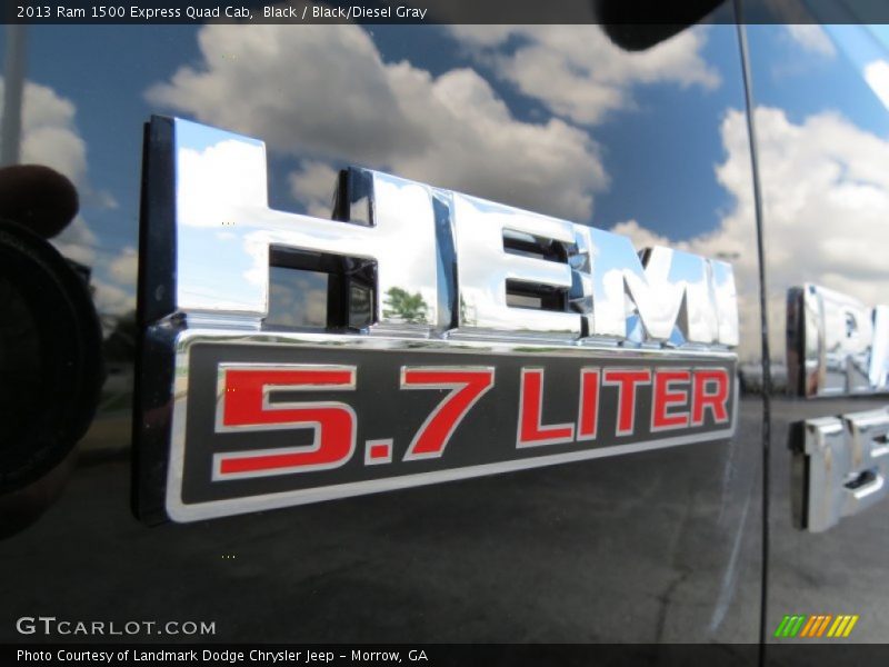 Black / Black/Diesel Gray 2013 Ram 1500 Express Quad Cab
