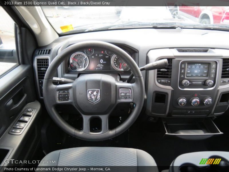 Black / Black/Diesel Gray 2013 Ram 1500 Express Quad Cab
