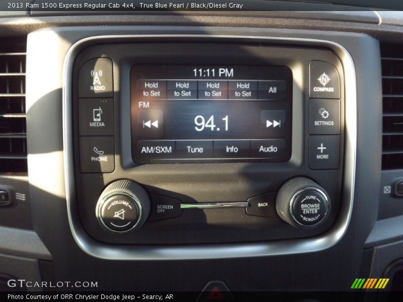 True Blue Pearl / Black/Diesel Gray 2013 Ram 1500 Express Regular Cab 4x4