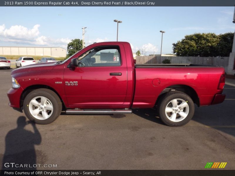 Deep Cherry Red Pearl / Black/Diesel Gray 2013 Ram 1500 Express Regular Cab 4x4