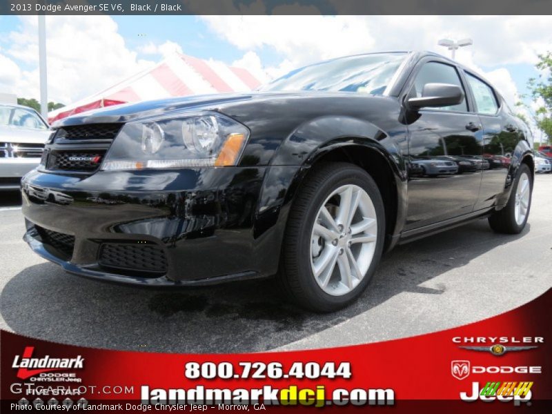Black / Black 2013 Dodge Avenger SE V6