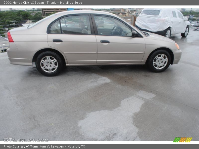 Titanium Metallic / Beige 2001 Honda Civic LX Sedan