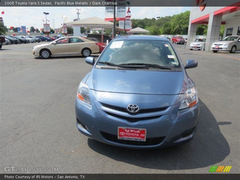 Pacific Blue Metallic / Dark Charcoal 2008 Toyota Yaris S Sedan