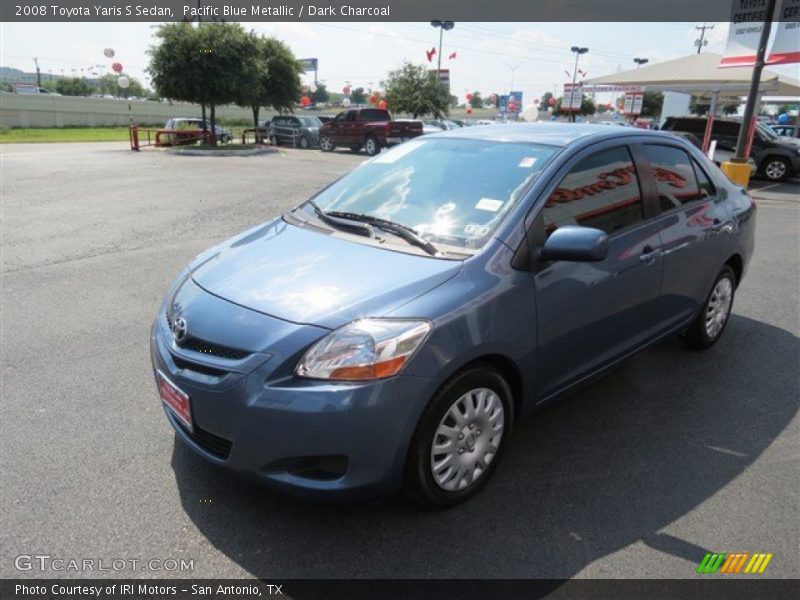 Pacific Blue Metallic / Dark Charcoal 2008 Toyota Yaris S Sedan