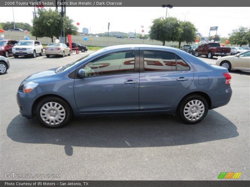 Pacific Blue Metallic / Dark Charcoal 2008 Toyota Yaris S Sedan