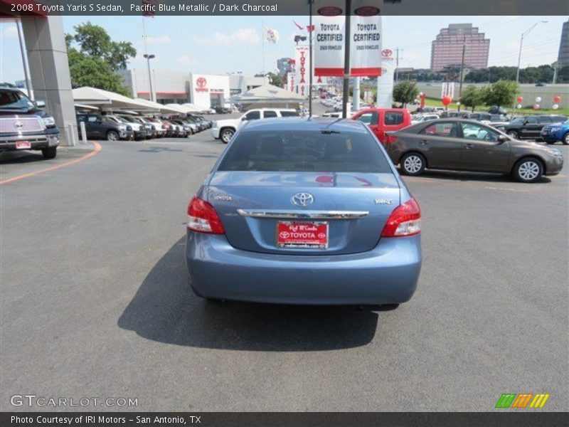 Pacific Blue Metallic / Dark Charcoal 2008 Toyota Yaris S Sedan