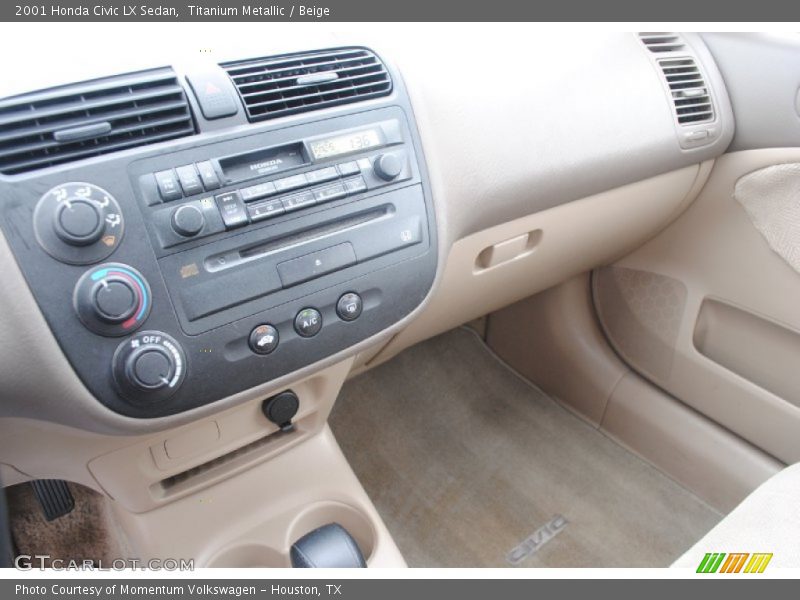 Titanium Metallic / Beige 2001 Honda Civic LX Sedan