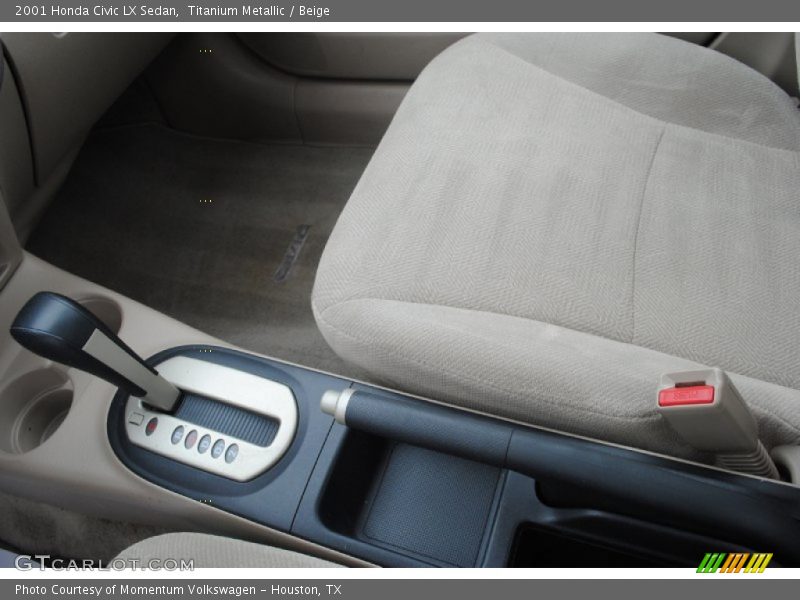 Titanium Metallic / Beige 2001 Honda Civic LX Sedan