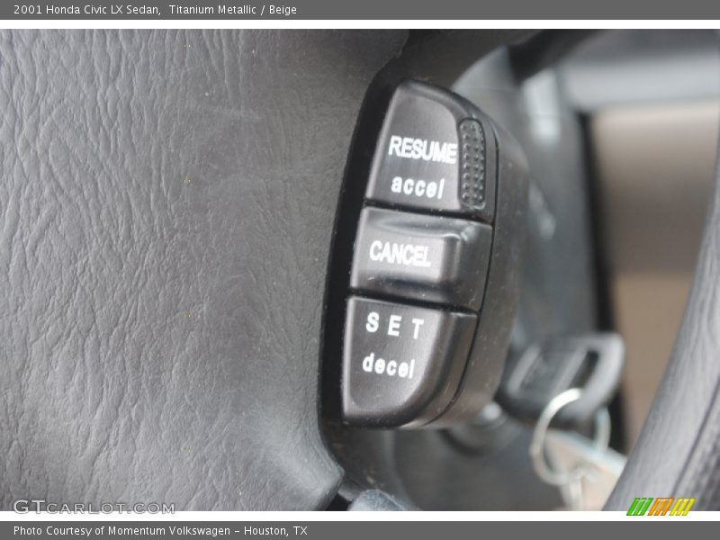 Titanium Metallic / Beige 2001 Honda Civic LX Sedan