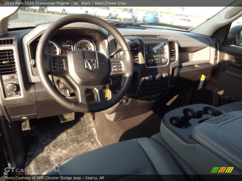Black / Black/Diesel Gray 2013 Ram 1500 Tradesman Regular Cab