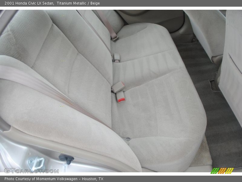 Titanium Metallic / Beige 2001 Honda Civic LX Sedan