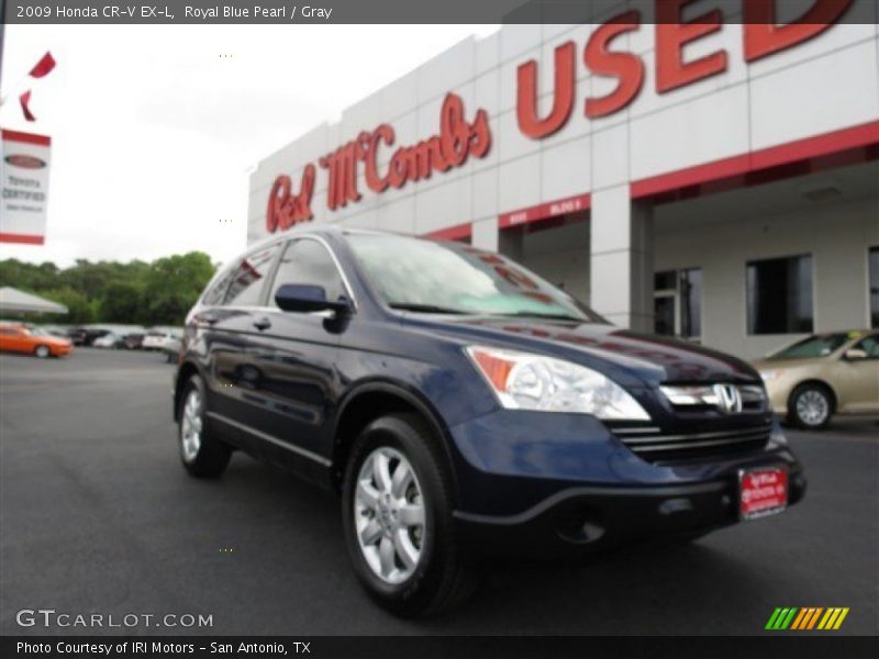 Royal Blue Pearl / Gray 2009 Honda CR-V EX-L