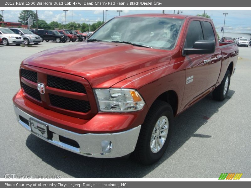 Deep Cherry Red Pearl / Black/Diesel Gray 2013 Ram 1500 Big Horn Quad Cab 4x4