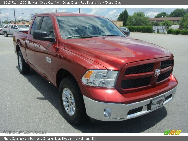Deep Cherry Red Pearl / Black/Diesel Gray 2013 Ram 1500 Big Horn Quad Cab 4x4