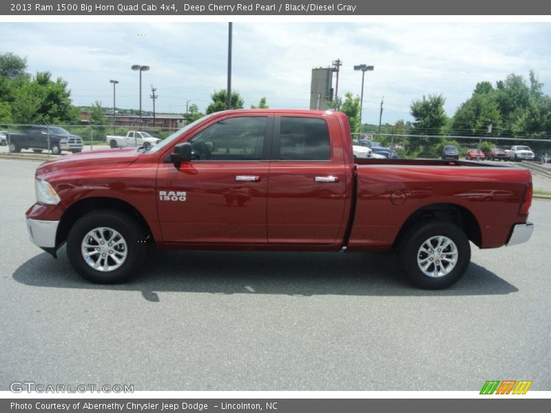 Deep Cherry Red Pearl / Black/Diesel Gray 2013 Ram 1500 Big Horn Quad Cab 4x4