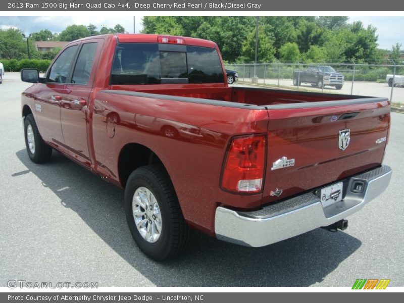 Deep Cherry Red Pearl / Black/Diesel Gray 2013 Ram 1500 Big Horn Quad Cab 4x4