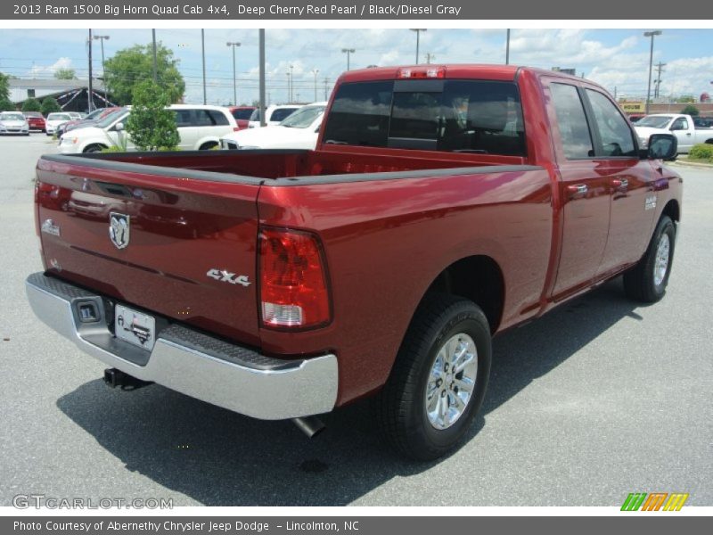 Deep Cherry Red Pearl / Black/Diesel Gray 2013 Ram 1500 Big Horn Quad Cab 4x4
