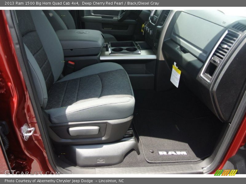 Deep Cherry Red Pearl / Black/Diesel Gray 2013 Ram 1500 Big Horn Quad Cab 4x4